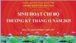 CHI BỘ TRƯỜNG MẦM NON HOA MAI TỔ CHỨC SINH HOẠT THƯỜNG KỲ THÁNG 11/2025
