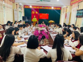 CHI BỘ TRƯỜNG MẦM NON HOA MAI SINH HOẠT CHUYÊN ĐỀ "ĐẢNG TA THẬT VĨ ĐẠI"