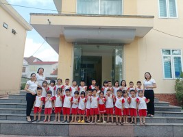 HOẠT ĐỘNG TRẢI NGHIỆM THƯ VIỆN CỘNG ĐỒNG THỊ XÃ KỲ ANH CỦA CÁC BÉ 4 TUỔI CỤM 2  TRƯỜNG MẦM NON HOA MAI