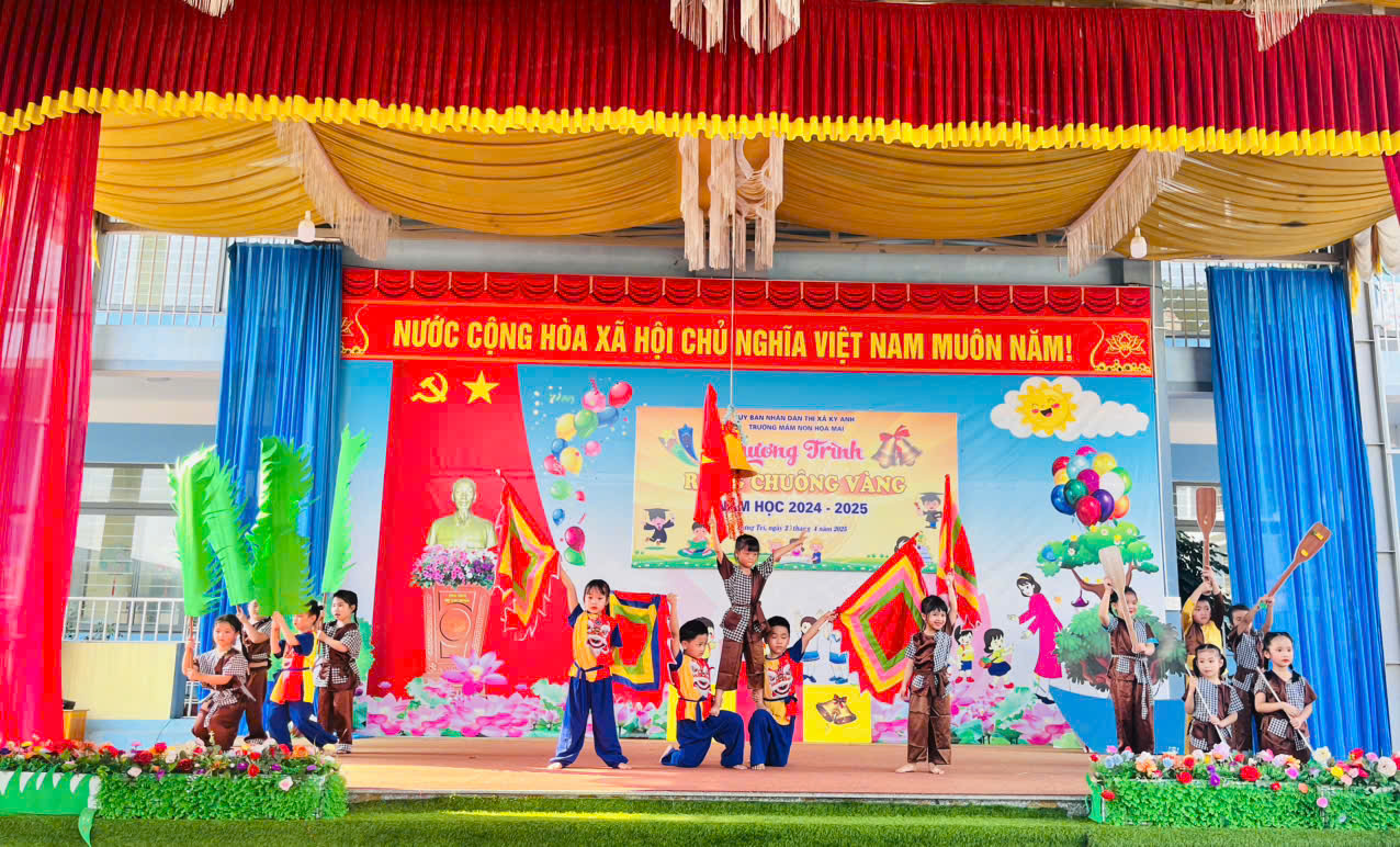 TRƯỜNG MẦM NON HOA MAI TỔ CHỨC THÀNH CÔNG CHƯƠNG TRÌNH “RUNG CHUÔNG VÀNG” DÀNH CHO TRẺ 5 TUỔI